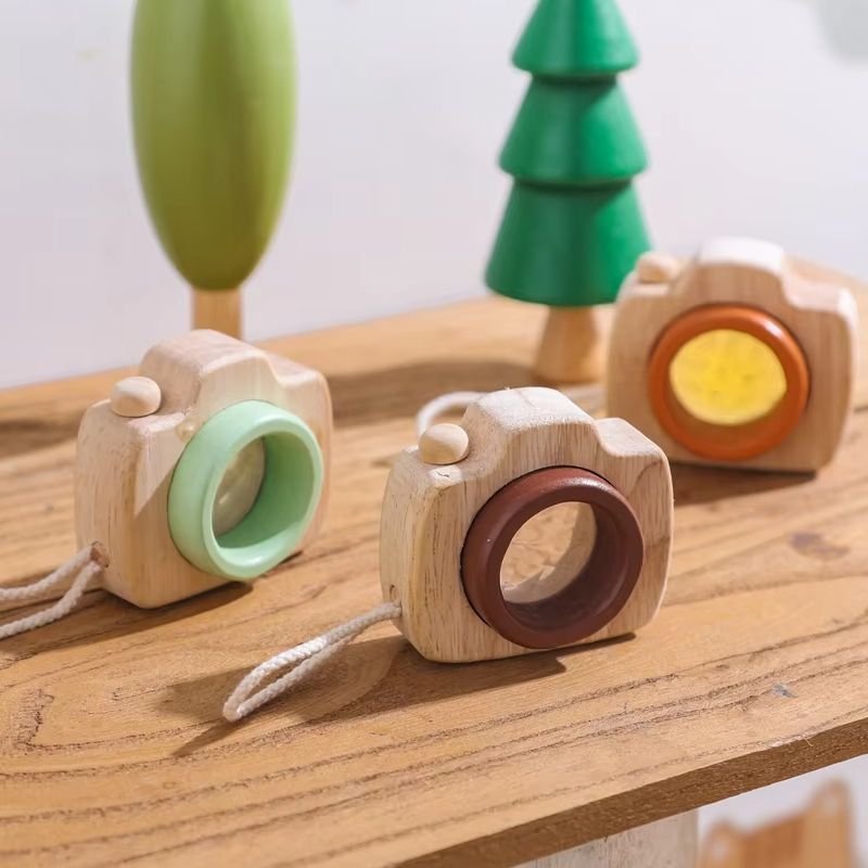 Science Toy - عدسة مكبرة خشبية صغيرة على شكل