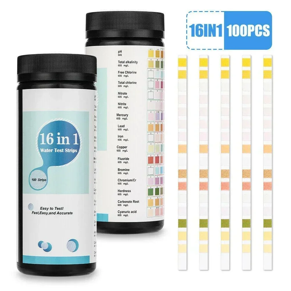 Ph Strip Test - 16 في 1 مجموعة اختبار مياه