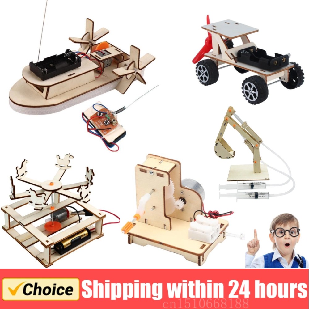 Science Diy Model - نموذج قارب خشبي ديي ألعاب العلوم