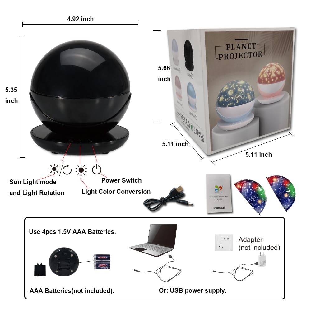 إضاءة ليلية للأطفال على شكل وح - مراجعة Planetarium Projector Home وسعره